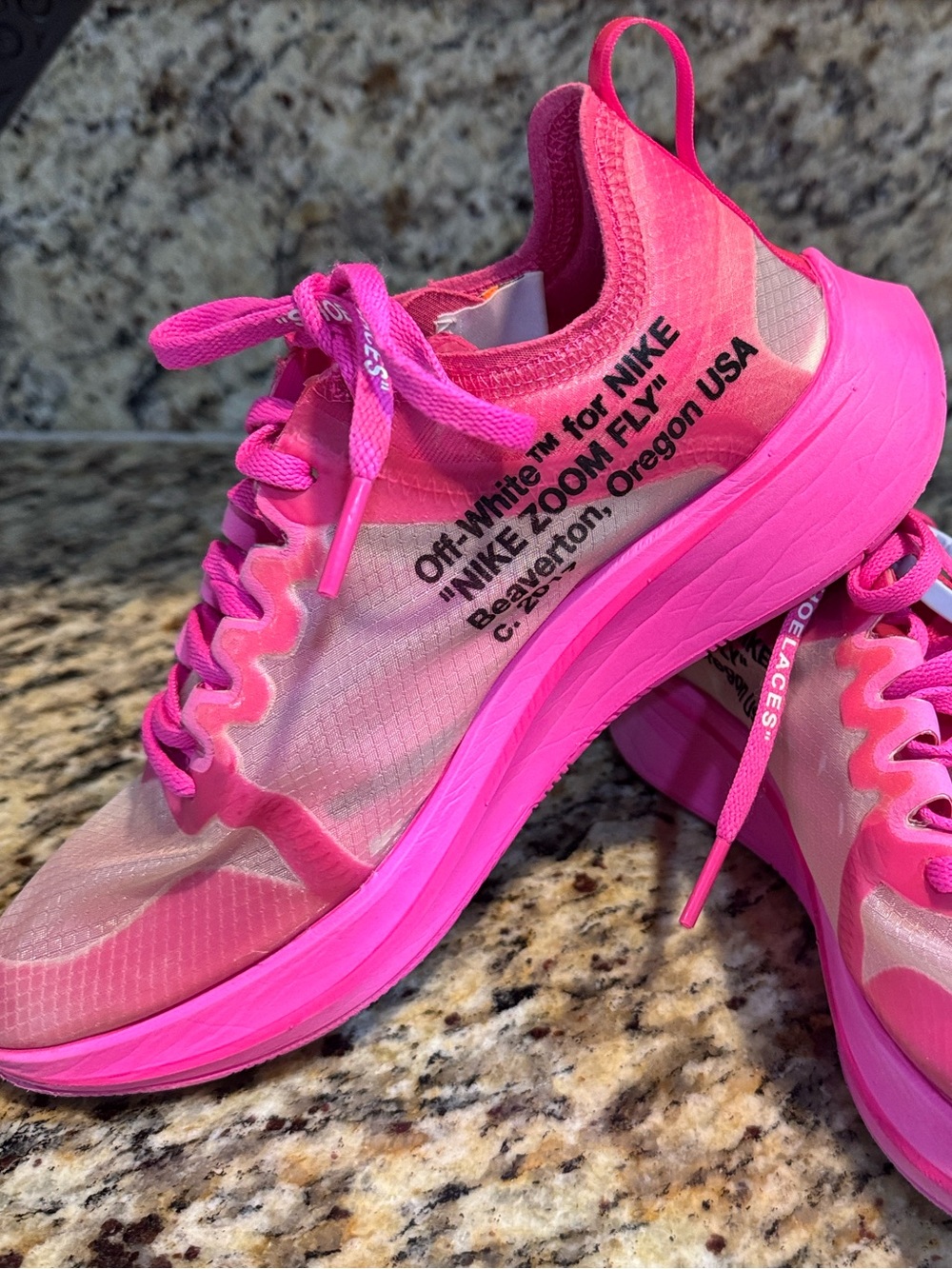 Nike x Off White Zoom Fly trademark Sneakers NWOT RARE - Picture 7 of 7